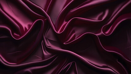 Obraz premium Elegant Burgundy and Crimson Abstract Background with Silk Satin Velvet Fabric