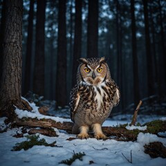 The relationship between owls and the forest&rsquo;s nocturnal ecosystem.