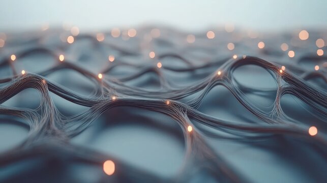 Glowing Network Connections Abstract Background