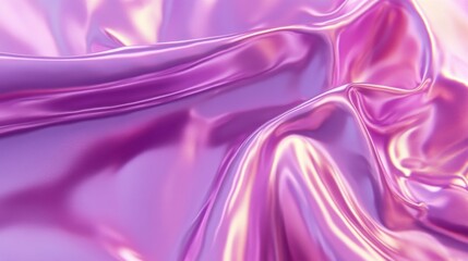 Obraz premium Flowing metallic pink silk fabric creating abstract shapes