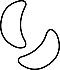 Potato chips icon. Salty snacks vector symbols graphic design elements, junk food template, isolated on transparent background, Pictograms and infographics, used for fast food element, mobile app