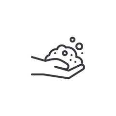 Hand washing line icon