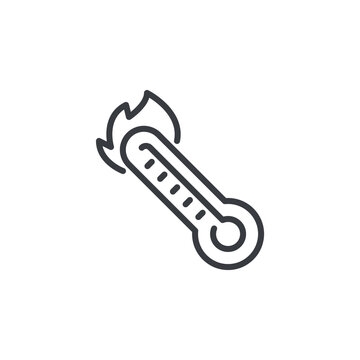 recommend clip art: Fever thermometer line icon