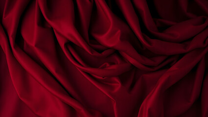 Obraz premium Elegant Burgundy and Crimson Abstract Background with Silk Satin Velvet Fabric