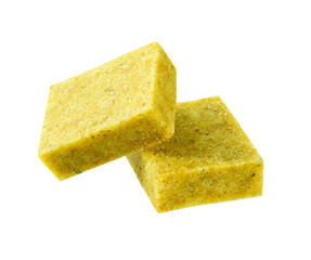 Two chicken stock concentrate isolated on a white background.