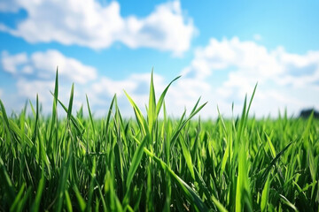 Wild grass growing tall in a meadow with visible seasonal variation