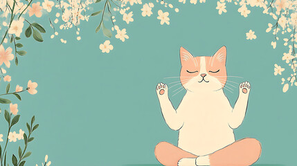 pet cat in illustrator drawing