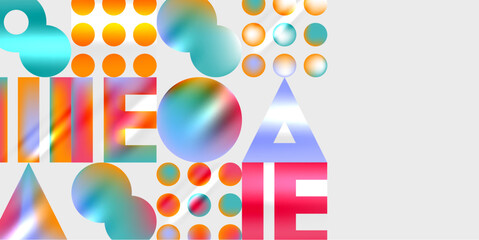 Circles and triangles modern art. Vector Illustration For Wallpaper, Banner, Background, Card, Book Illustration, landing page