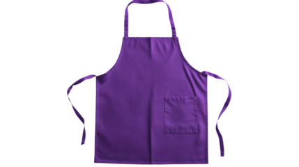 Purple rainbow kitchen apron on transparent background