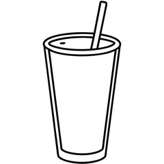 Simple Smoothie Glass Sketch