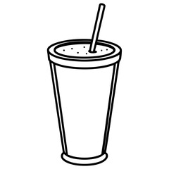 Simple Smoothie Glass Sketch