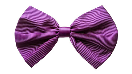 Purple bow tie on transparent background