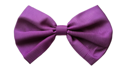 Purple bow tie on transparent background