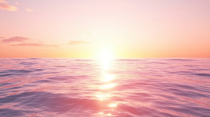 Obraz premium Beautiful Sunset Over Calm Ocean Waves with Vibrant Colors