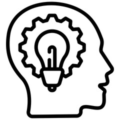 Brainstorm outline icon