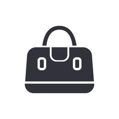 Hand bag solid icons, minimalist vector illustration ,simple transparent graphic element .Isolated on white background