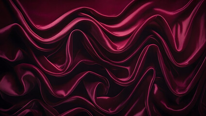Fototapeta premium Elegant Burgundy and Crimson Abstract Background with Silk Satin Velvet Fabric