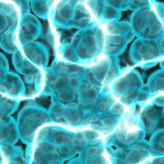 Microscopic view of floating influenza virus cells, bacteria and cells and viruses under laboratory microscope