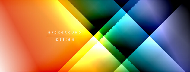 Colorful gradient with lines made of shadow and light. Creative background