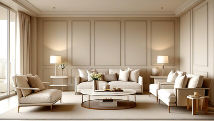 Sleek and Cozy Living Room with Modern Interior D&eacute;cor