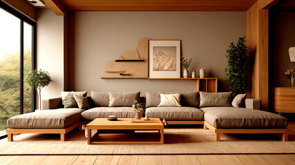 Elegant Minimalist Living Room with Contemporary Furniture Design