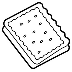 Pop Tart Minimal Line Art