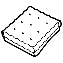 Pop Tart Minimal Line Art
