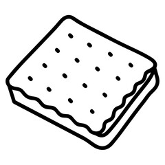 Pop Tart Minimal Line Art