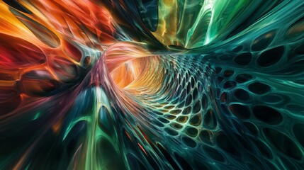 Obraz premium Modern digital abstract 3d background representing network abilities, technological processes, digital storage, and scientific innovation with copy space