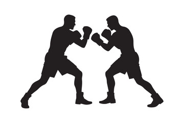 Naklejka premium Boxing Silhouette Bundle