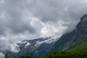 Obraz premium Valldalen is a valley in Fjord Municipality in Møre og Romsdal county, Norway. It lies north of Norddalsfjorden.