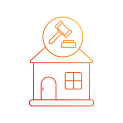 Property  gradient  icon with white background vector stock illustration
