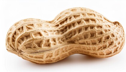 Obraz premium Peanut Inside Isolated on White Background – Full Depth of Field