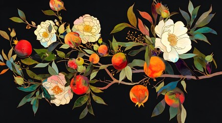 seamless pattern with autumn leaves