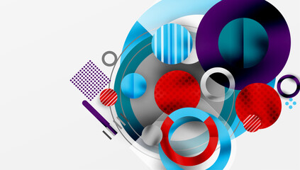 Obraz premium Abstract background - layered geometric shapes with smooth gradients and transparency