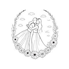 bride with a bouquet