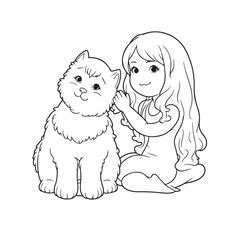 child and puppy
