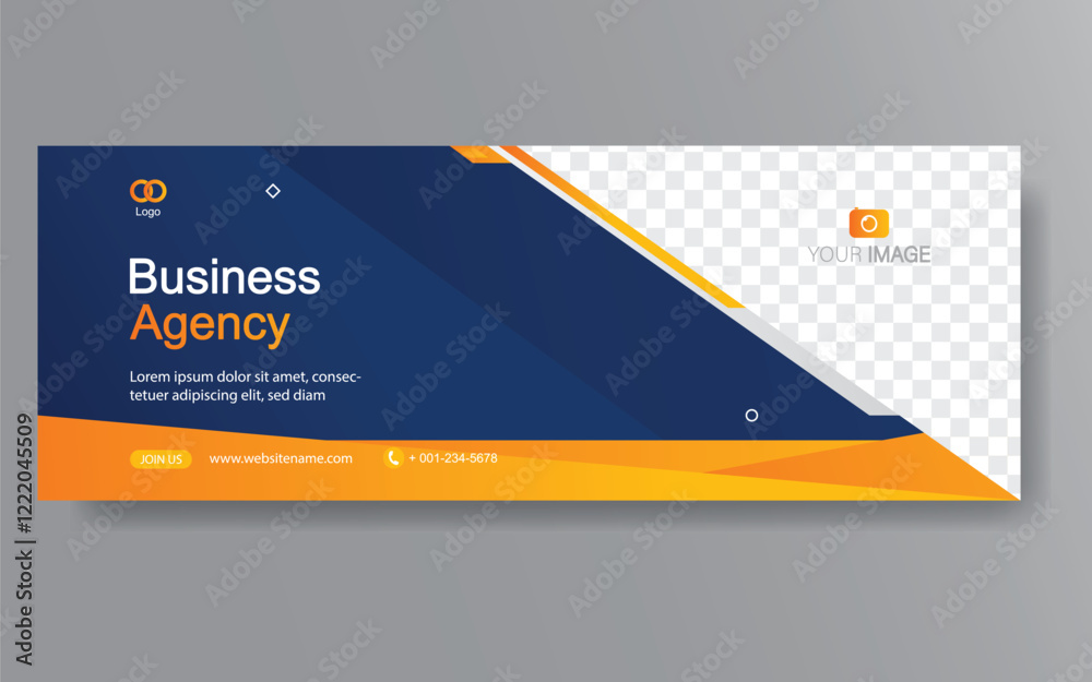 Wall mural vector abstract design web banner template. modern banner.