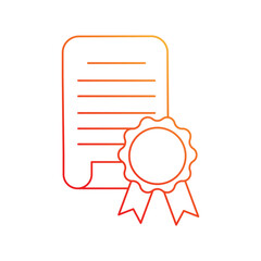 Emblem  gradient  icon with white background vector stock illustration