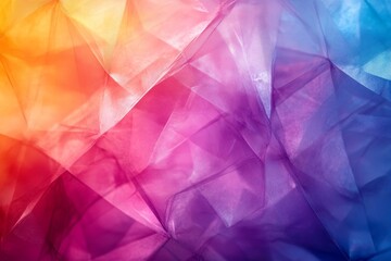 Obraz premium Abstract translucent polygons with vibrant gradient textures, futuristic tones, Generative AI