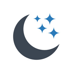 Fototapeta premium Moon and Stars Icon