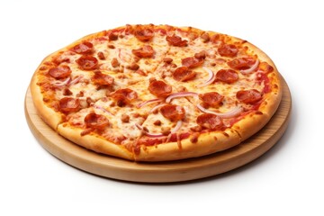 Pizza food white background zwiebelkuchen.