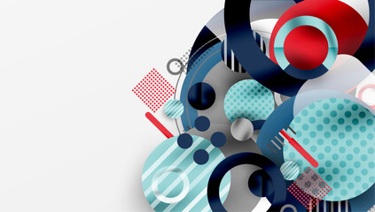 Obraz premium Abstract Geometric Background with Overlapping Transparent Shapes