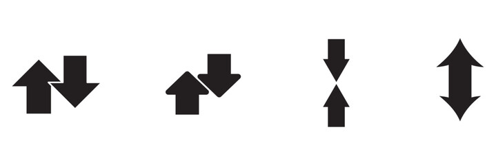 Up and down arrow vector isolated 