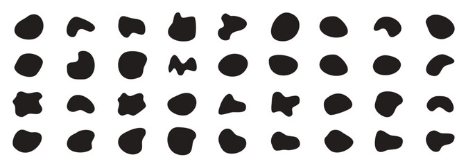Random blob organic pattern spot shape amorphous ink blob geometric round pattern vector
