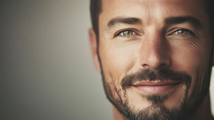 Obraz premium a classic headshot of a man, clean composition