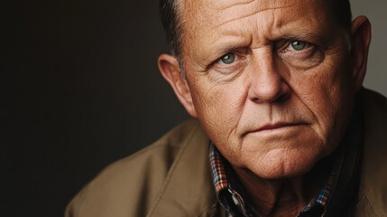 Fototapeta premium a classic headshot of a man, clean composition