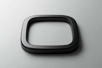 Trendy ad layouts benefit from this symmetrically resting minimalist black 3D frame.