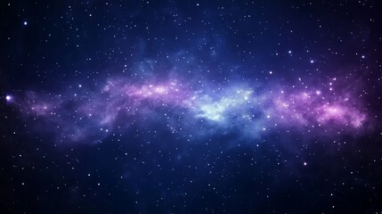 Obraz premium Dreamy Purple Nebula with Starry Background - made with Generative AI