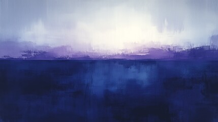 Fototapeta premium Abstract Horizon Painting: Blue and Purple Color Field - made with Generative AI
